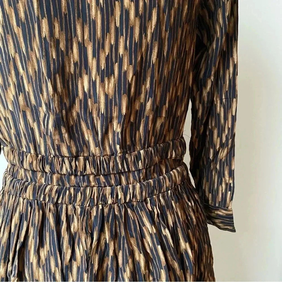 Elizabeth & James Paulina 100% Silk Abstract Print Shirt Dress Size 4 - Picture 10 of 13